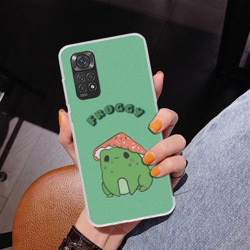 Cottagecore Frog Mushroom Kawaii Phone Case For Xiaomi Redmi Note 15 14 13 12S 12 11 Pro Plus 14S 11S 11E 10 10S 11T 5G Personal