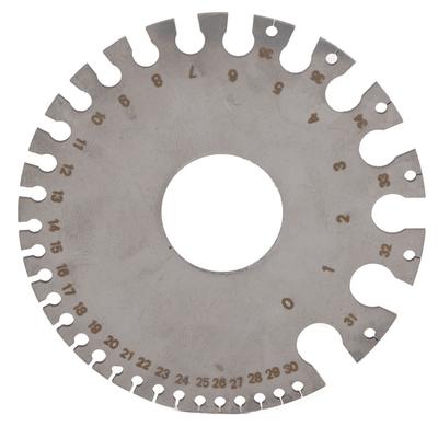 Stainless Steel 0 36 Wire Gauge 0.3125  0.007 Wire Thickness Ruler