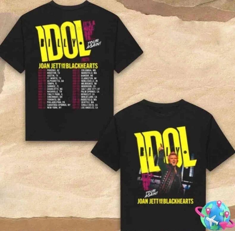 Billy Idol It s A Nice Day To Tour Again 2025 Joan Jett Two Sides T-Shirt 2XL