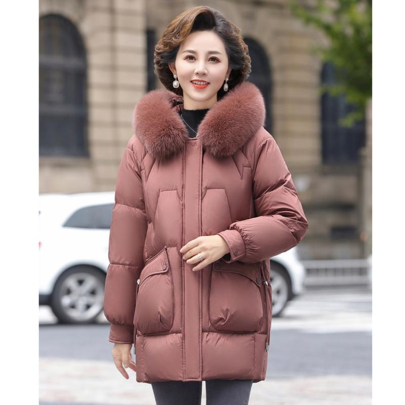 Mom Winter Down Jacket Small Middle-aged and Old Women's Clothing Large Size Cold-proof Cotton-padded Jacket Warm Jacket