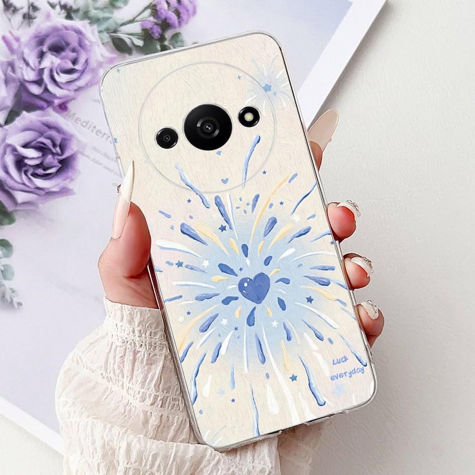 Hülle Für Xiaomi Redmi A3 A3x Handyhülle Neu Stylisch Blumenmädchen Muster Weiches Silikon Rückseite Funda Für Xiaomi Poco C61 C 61 Capa