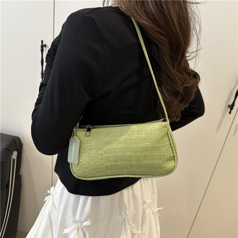 Solid color simple casual versatile lightweight women's daily commute shoulder underarm bag summer popular handbag