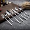7-piece Set Cutlery Set Stainless Steel Knife Fork Spoon Tableware Flatware Set Festival Kitchen Dinnerware Gift Dinnerware Set