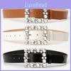 Fashion Waterdiamond Embellished Alloy Belt For Women With Classic Buckle For Dress And Jeans
