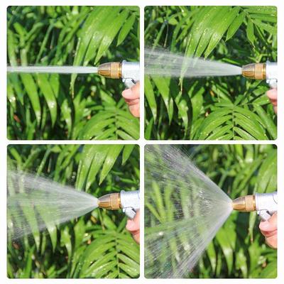 Pistolet de Lavage de Voiture Haute Pression & Arrosage de Jardin avec Tête en Alliage d'Aluminium Plaqué Cuivre