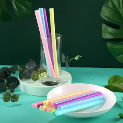 100 Adet Büyük İçme Pipetleri İnci Kabarcık Süt Çay Smoothie için Karışık Renkler