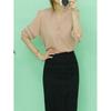 Style Latte Women V NeCk Long sleeVe Chiffon Blouse Gold C buCkle