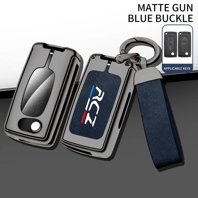 

Car TPU Zinc Alloy Key Case Bag For Peugeot RCZ GT Line Coupe Car Key Chain Car Metal Key Shell Interior Decoration Accessories