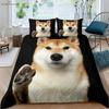 Cute and Fun Dog 3d Printed Duvet Cover Duvet Cover Pillowcase 3-piece Set 100% Polyester Machine Wash