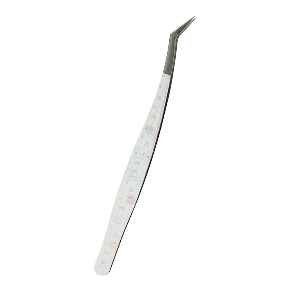 

Metal Curved Stickers Tweezers Anti-static Lashes Extension Tweezer Beauty Makeup Tools Style 1