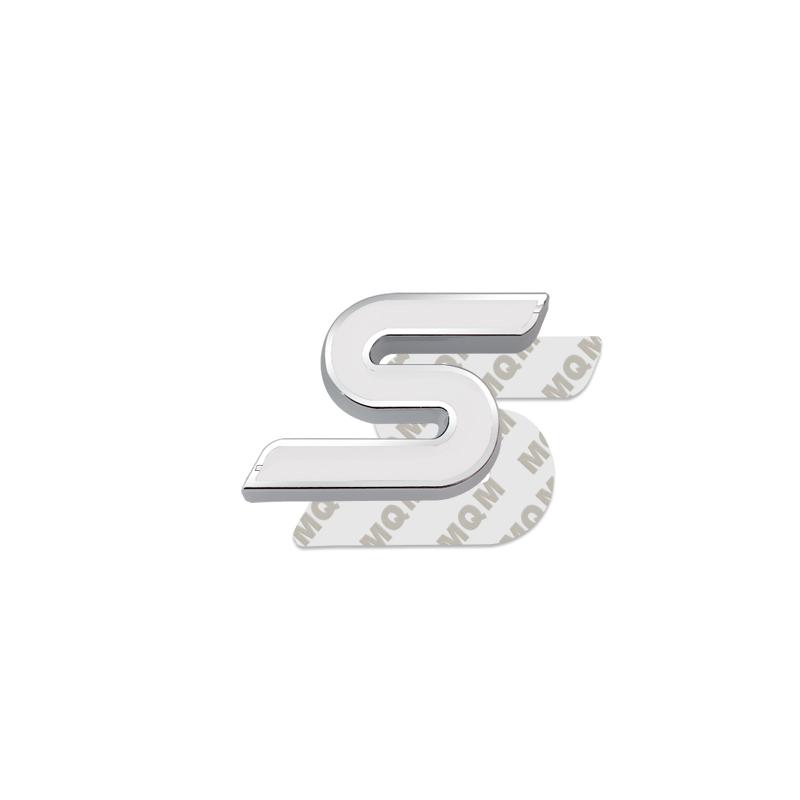 RGFU9 Car Accessories Metal S Grille Emblem Rear Trunk Body Badge Sticker For Ford ST LINE Focus Fiesta Ecosport Kuga Mondeo Everest