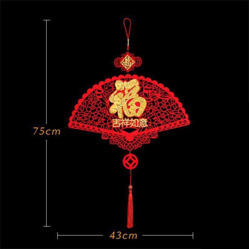 Lebhaft Rot Frohes Neues Jahr Chinesisches Cny Segenshängeanhängsel Für Festliche Heimdekoration