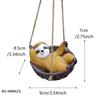 Sloth Garden Decor Outdoor Hanging Sloth Statue For Yard Patio Party Decoration, Cute Swing Sloth Decor Figurines