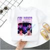 Summer Movie Soft Polyester KPop Demon Hunters Girl's T-Shirt Anime SAJA BOYS Short-sleeved Shirt Fashion Tee Parent-child Outfit