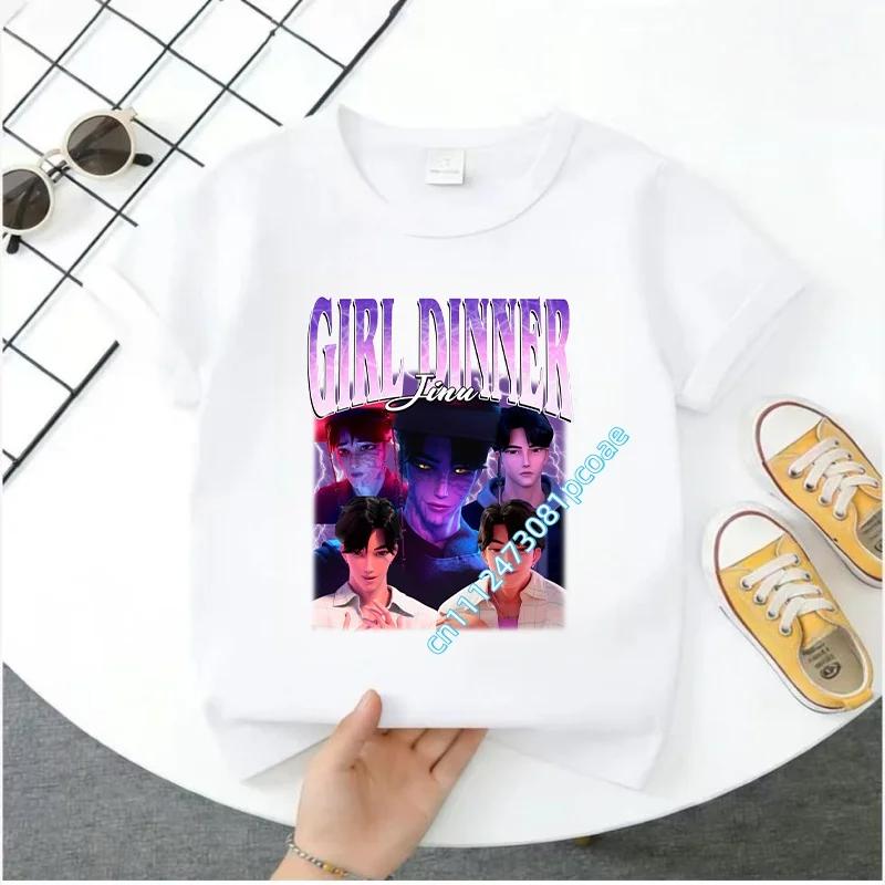 Summer Movie Soft Polyester KPop Demon Hunters Girl's T-Shirt Anime SAJA BOYS Short-sleeved Shirt Fashion Tee Parent-child Outfit