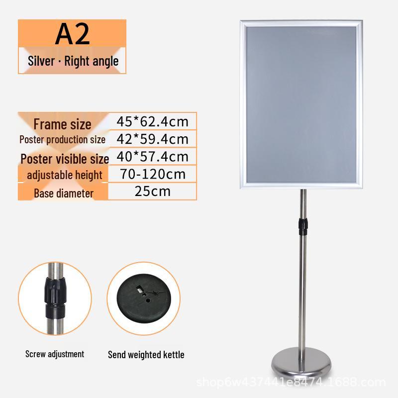 Stainless Steel Vertical Advertising Standee Display Stand for Hotels