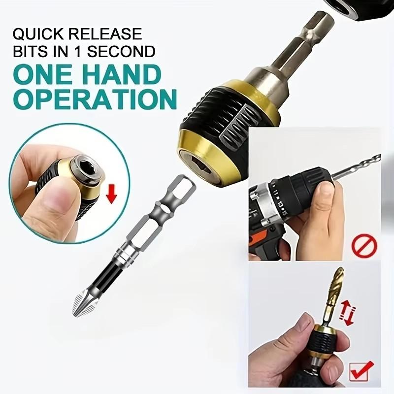 11 Piece Quick Release Chuck Adapter and Hexagonal Handle Screwdriver Set Suitable for Electric Screwdrivers