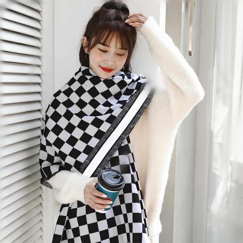 Plaid Scarf Korean Version Autumn and Winter Women's Shawl New Plaid Scarf Wool Winter Scarf