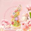 Flower Beauty Tea Language Light Music Box Compatible Building Blocks Toy Girl Gift
