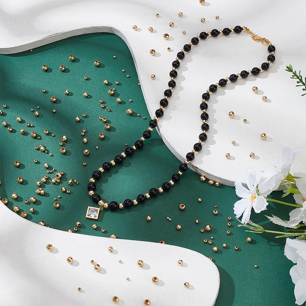 304 Stainless Steel Beads, Hollow Round, Golden, 3~5x2~4.5mm, Hole: 0.8~1.8mm, 200pcs/box