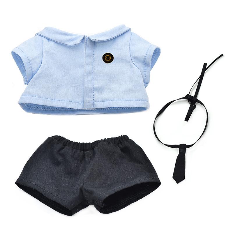 

20cm Cotton Doll School Uniform Set - Academy Couple Style with Interchangeable Skirt 20cm Cotton Doll