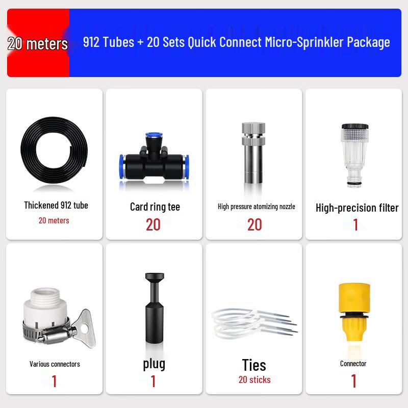 Construction Site Automatic Dust & Cooling Spray System CN plug (adapter included)