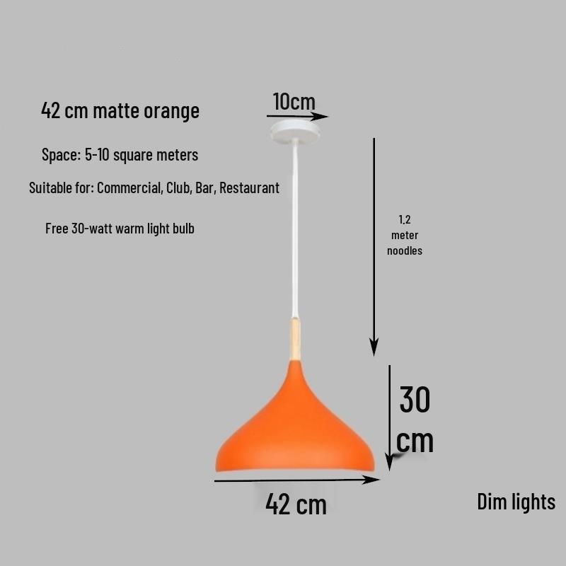 Modern Industrial Style Dining Chandelier with Creative Art Lampshade for Hot Pot/Fruit/Rice Shops