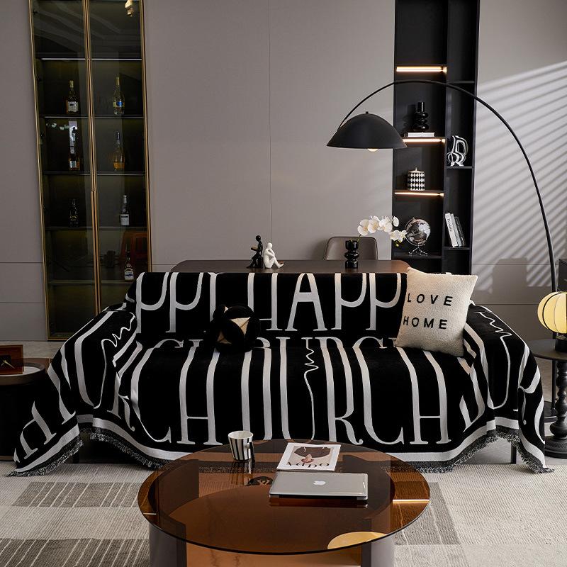 1PC Sofa Cover Light Luxury High Sense Full Cover Chenille Four Seasons Universal One Piece Dust Sofa Cover 180X130CM