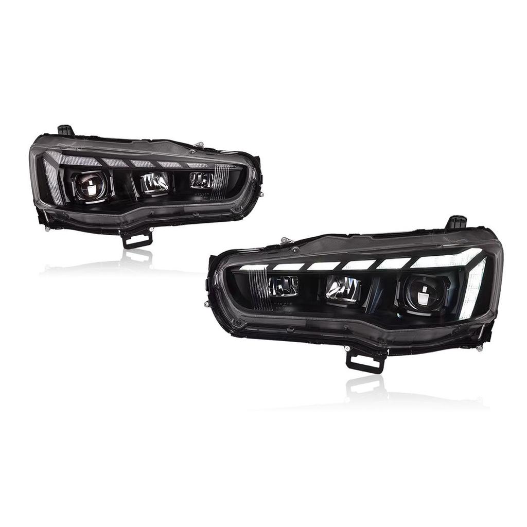 Mitsubishi Lancer EX 2010-2016 RS Style LED Headlights with DRL & Flowing Turn Signals.