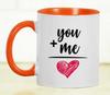 Inkdotpot 11 Oz  Ceramic Coffee  Mugs You   Me  Love Coffee Mugs Great for Bride Groom Engagement Gift Bachelor and Bachelorette