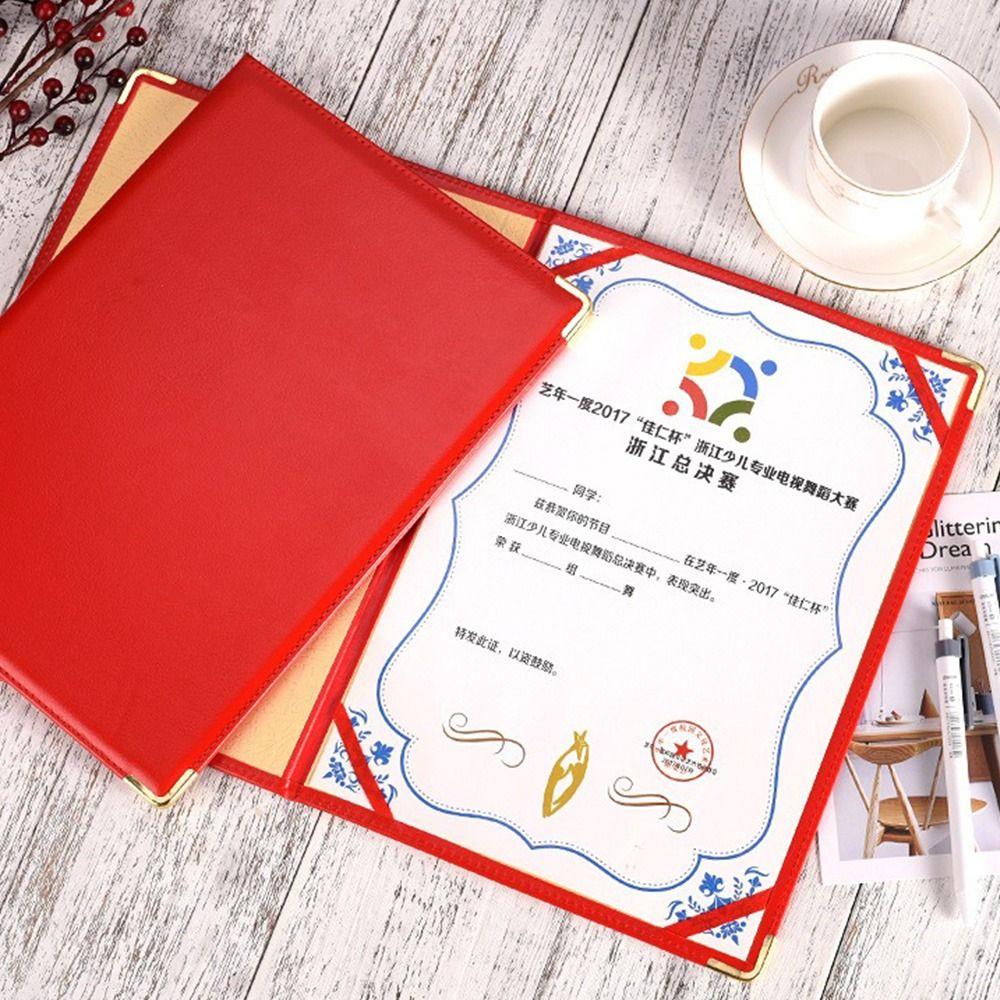 A4 Leerer Ordner PU-Leder Zeugenhalter Gute Qualität Hülle Abdeckung