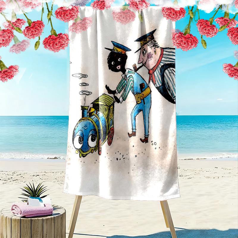 Jim Knopf Towel, Large Soft Quick Dry Towel for Beach Camping Swimming