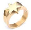 Anello esagonale vintage in acciaio inossidabile Gioielli alla moda Accessorio elegante