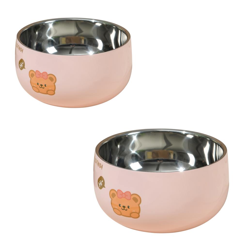 316 Stainless Steel Soup Bowl Large Capacity Round Rice Bowl With Cutlery Kitchen Tableware Children Food Container