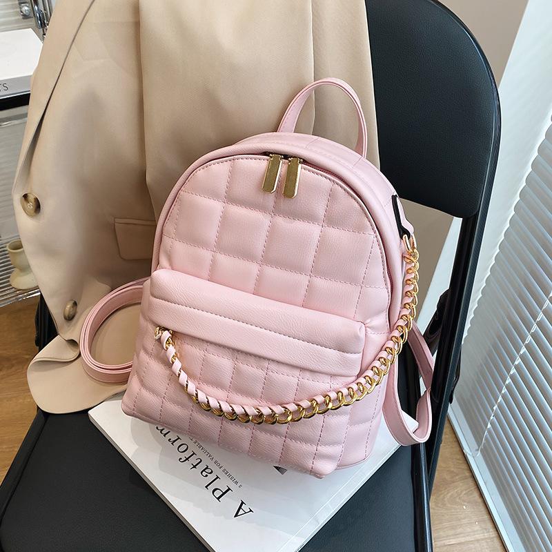 New Trendy Double-shoulder Bag - Versatile for Women, Korean-style Fashionable Schoolbag with High-end Design, Mini Backpack