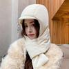 Women's Korean Lei Feng Winter Hat: New Style, Windproof, with Earmuffs and Scarf for Outdoor Skiing and Cycling.