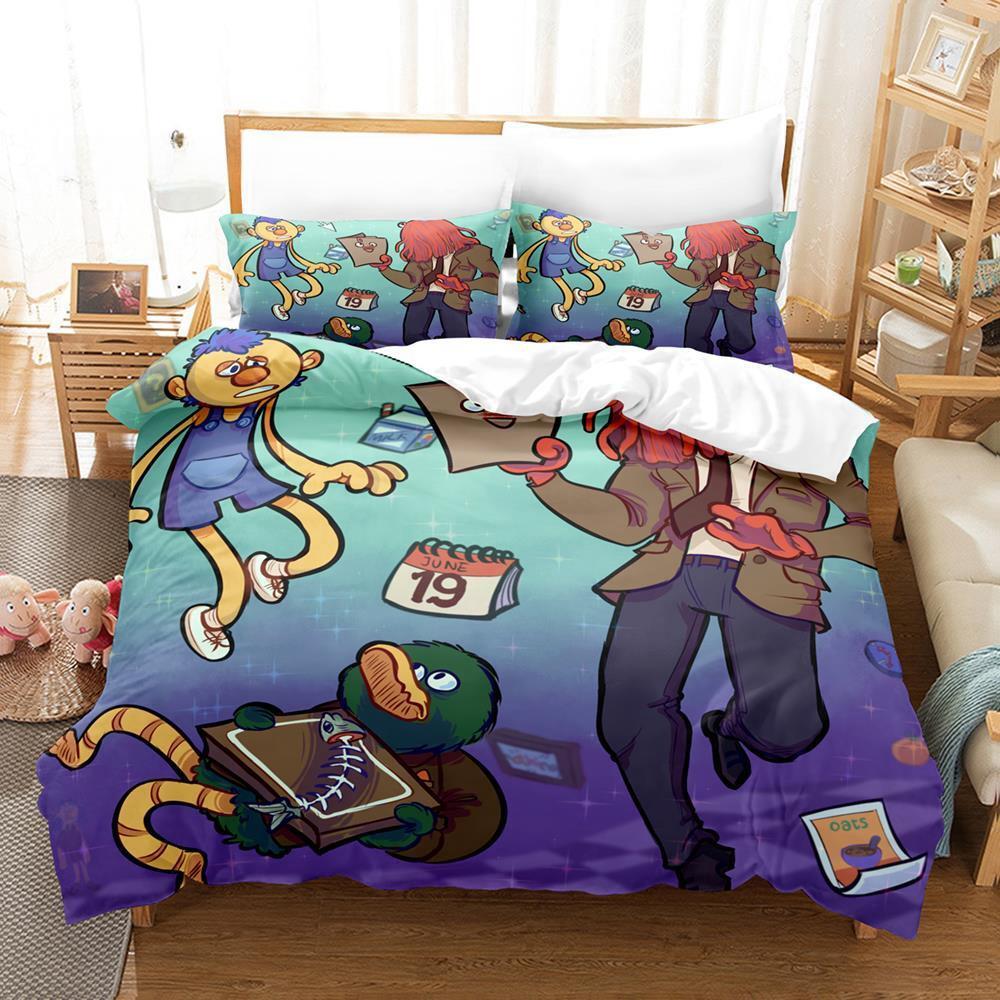 3D Print Anime Don t Hug Me I m Scared Bedding Set Single Twin Full Queen King Size Duvet Cover Sets for Adult Kid Bedroom EU single(135x200cm)