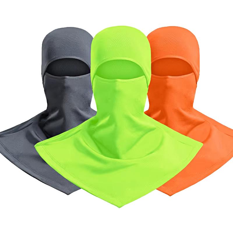 1Pc Neck Guard Outdoor Shading Integrated Simple Breathable Comprehensive Sunscreen Hat Viscose Filament Face Shield