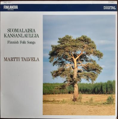 LP Record MARTTI TALVELA  Suomalaisia Kansanlauluja  Finnish FAD917 Finlandia Recor 1986 Finland Classical Used