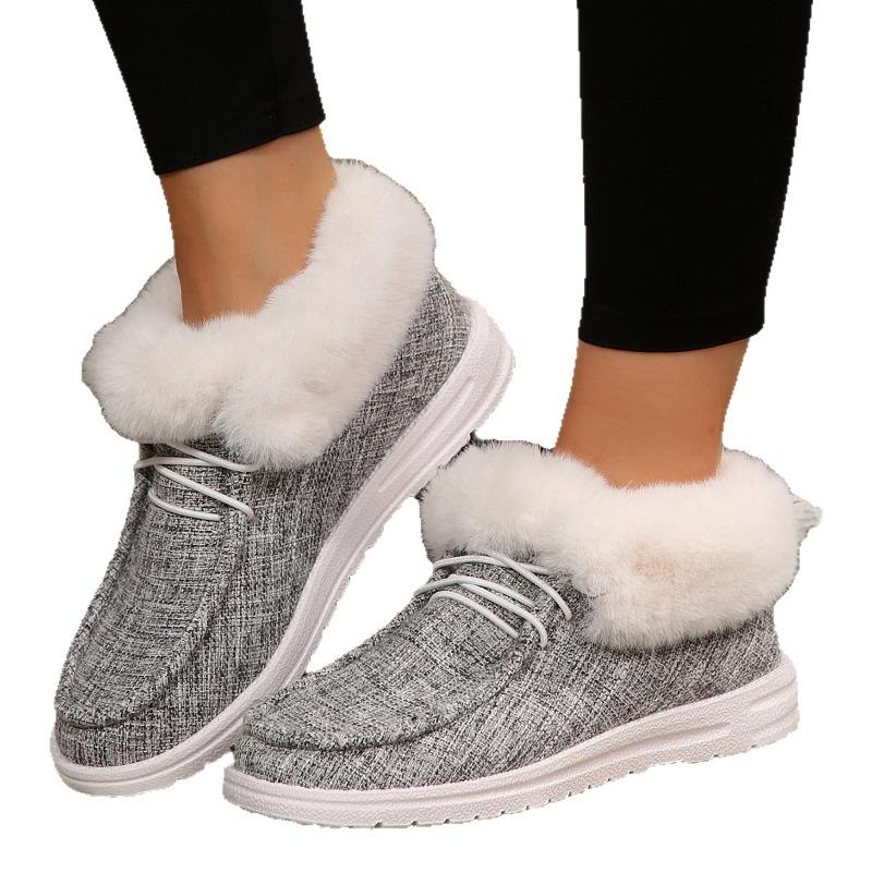 Women's Plus Size Euro-American Style Canvas Shoes - Low-Top, Round Toe, Lace-Up, Flat Sole, Casual Daily Slip-Ons for All-Day Comfort, New Style