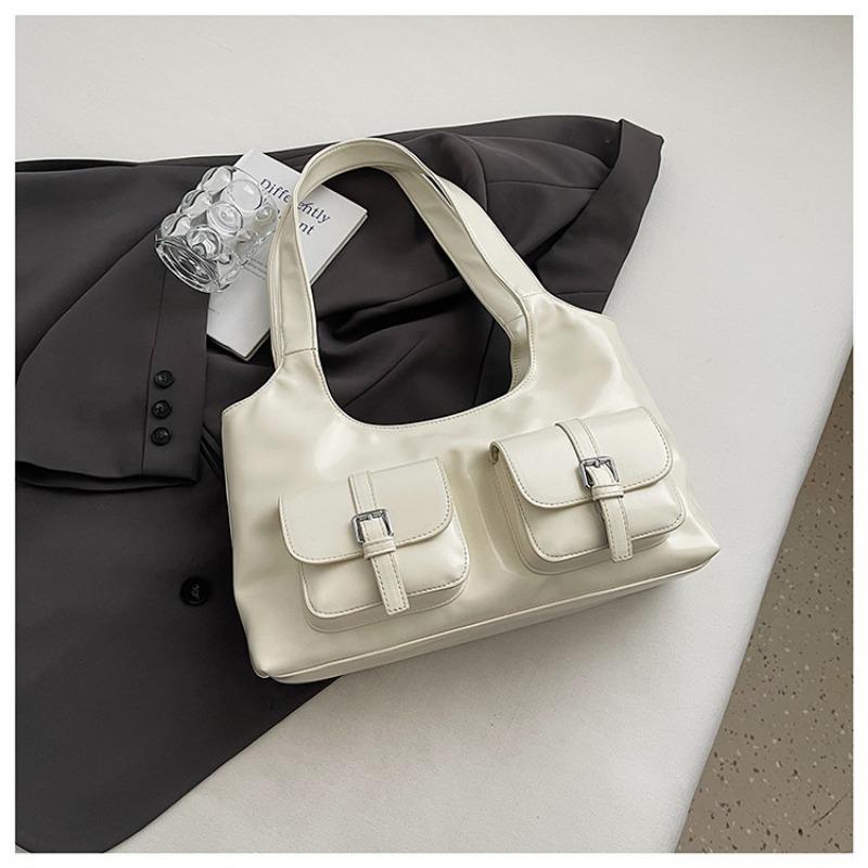 

Large-capacity bag women s summer versatile new casual niche shoulder underarm bag commuter tote bag білий