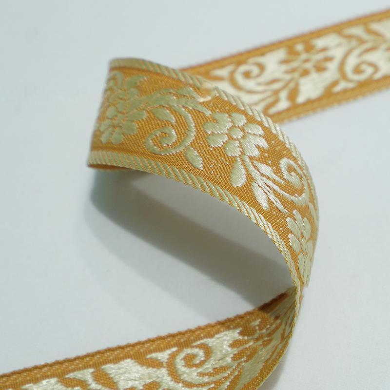 Ethnic Style Polyester Colored Jacquard Webbing for Clothing Accessories