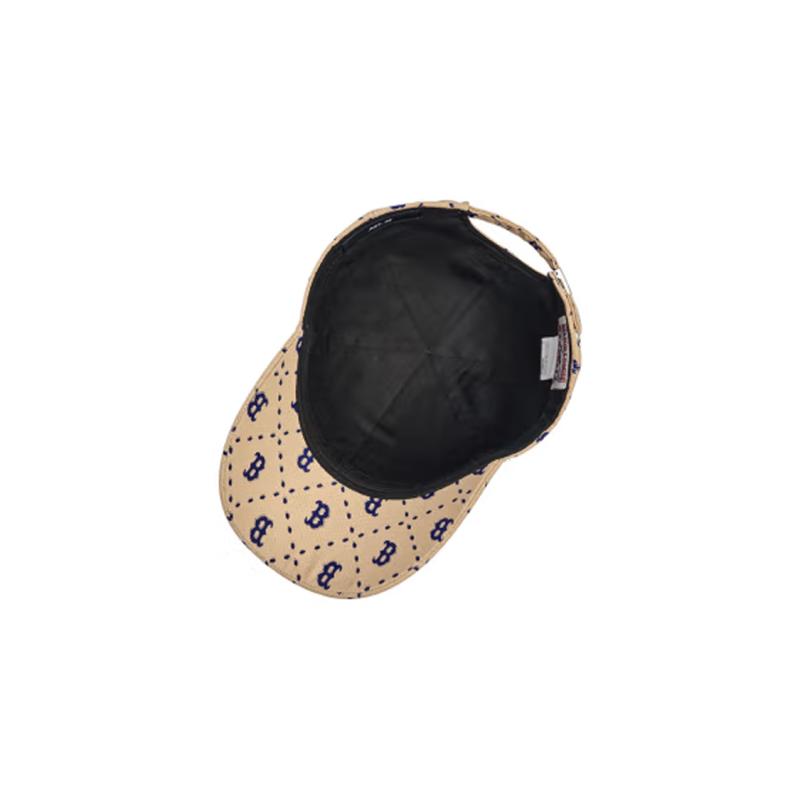 MLB Polyester, Cotton Baseball Caps Unisex Beige Fashion 3ACPM023N