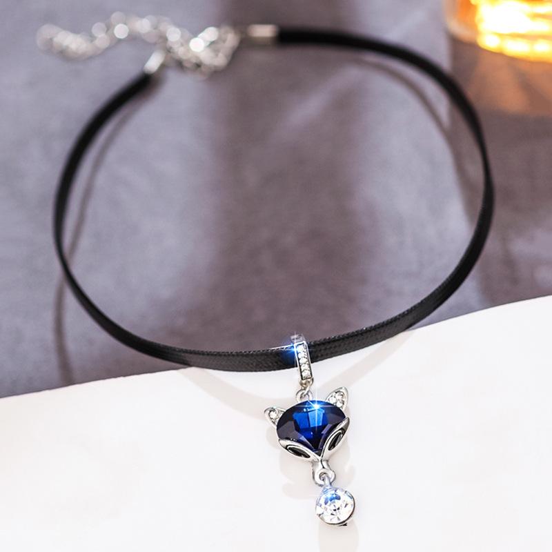 Sexy Fox Pendant Necklace, Trendy Women's Neck Collarbone Multi-loop Chain, Simple Short Neck Strap, Elegant