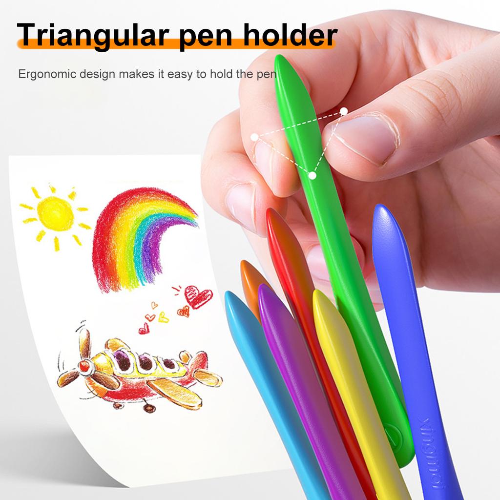 12/18/24/36 Culori Creioane de Plastic Ne-murdărește Mâinile Lavabile și Ștergătoare Creioane Colorate Pictură Copii Materiale Școlare de Birou