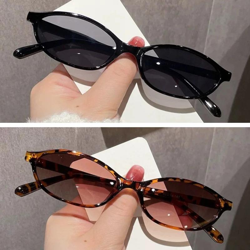 2pcs Retro Oval Fashion Glasses for Women Lightweight Durable Unisex Design for Beach Travel Holiday Accessories