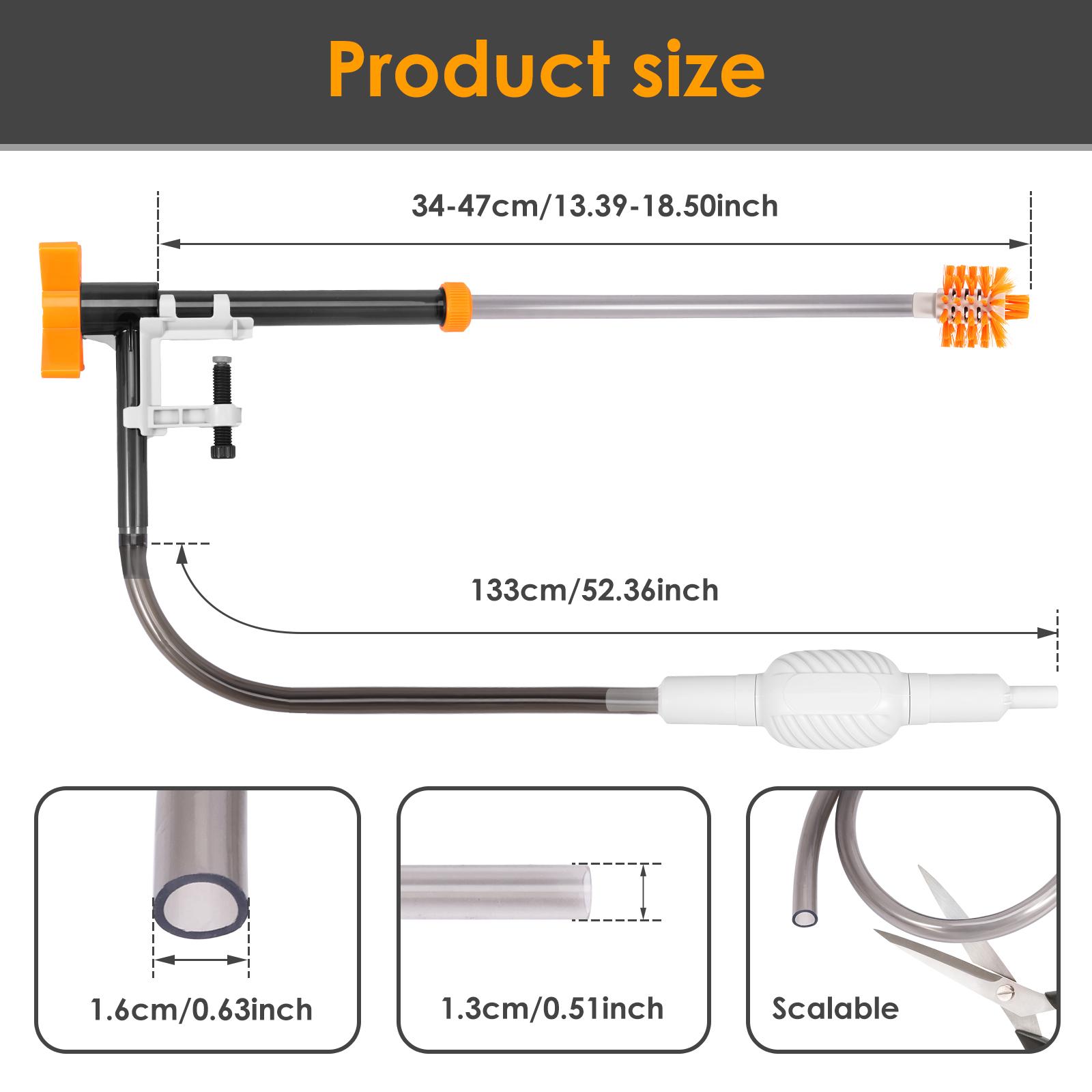 

Сифон для чистки аквариума ручной вакуумный очиститель гравия для аквариума эффективный сифонный насос для смены воды многоразовые аксессуары для аквариума