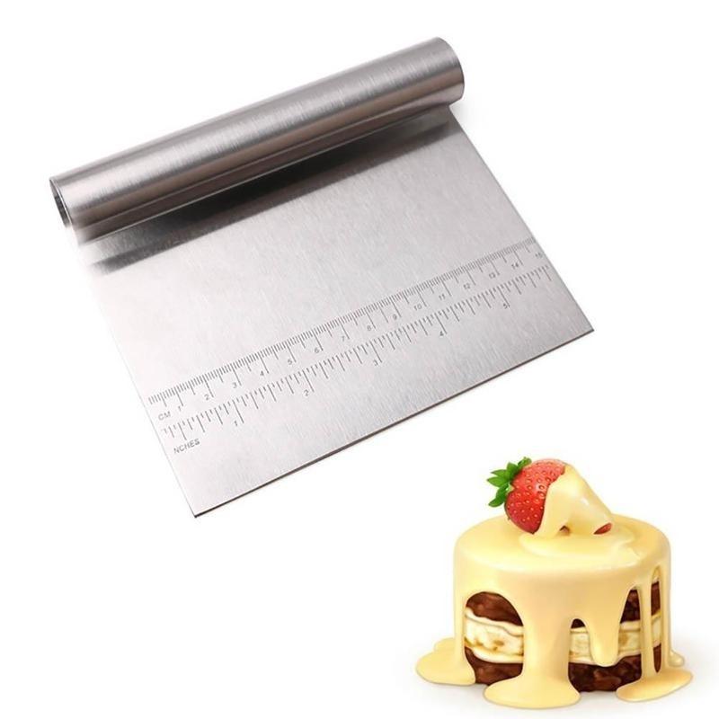 New Kitchen Stainless Steel Cut Knife Restaurant Scraper with Scale Cutters Scraping Knife Dough Knives