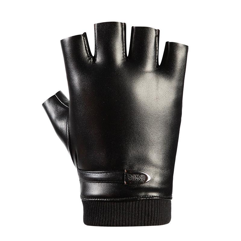Half-finger Leather Gloves New Men's and Women's Fashion Warm and Cold Half-finger Gloves Outdoor Cycling Sports Leather Gloves