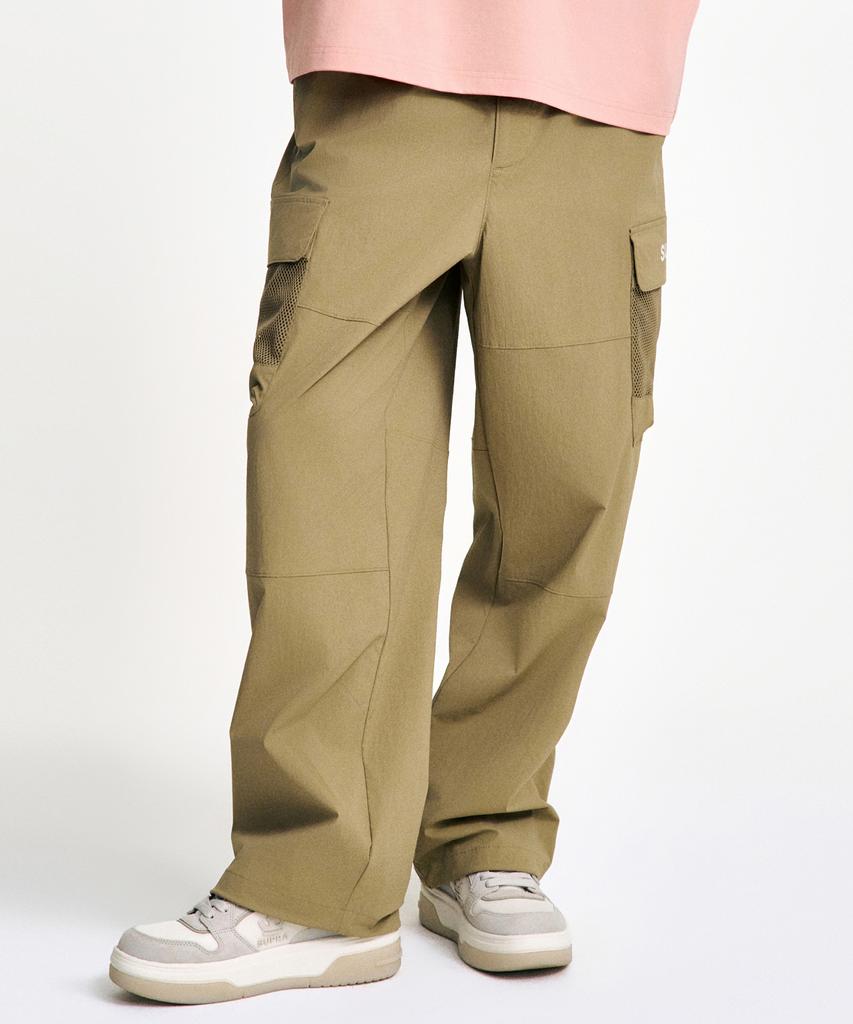 SUPRA Mesh Pocket Cargo Wide Pants (Beige)